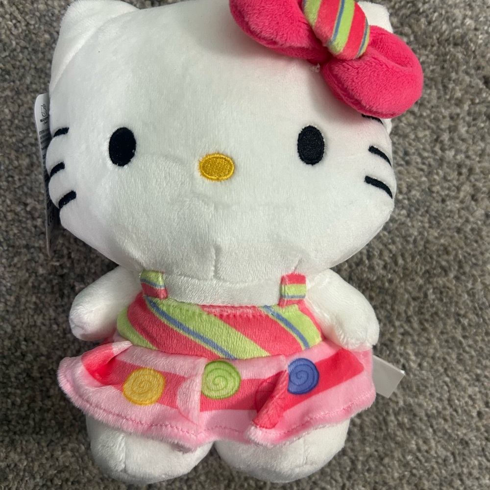 Hello Kitty White and Pink Stuffed Animal Plush